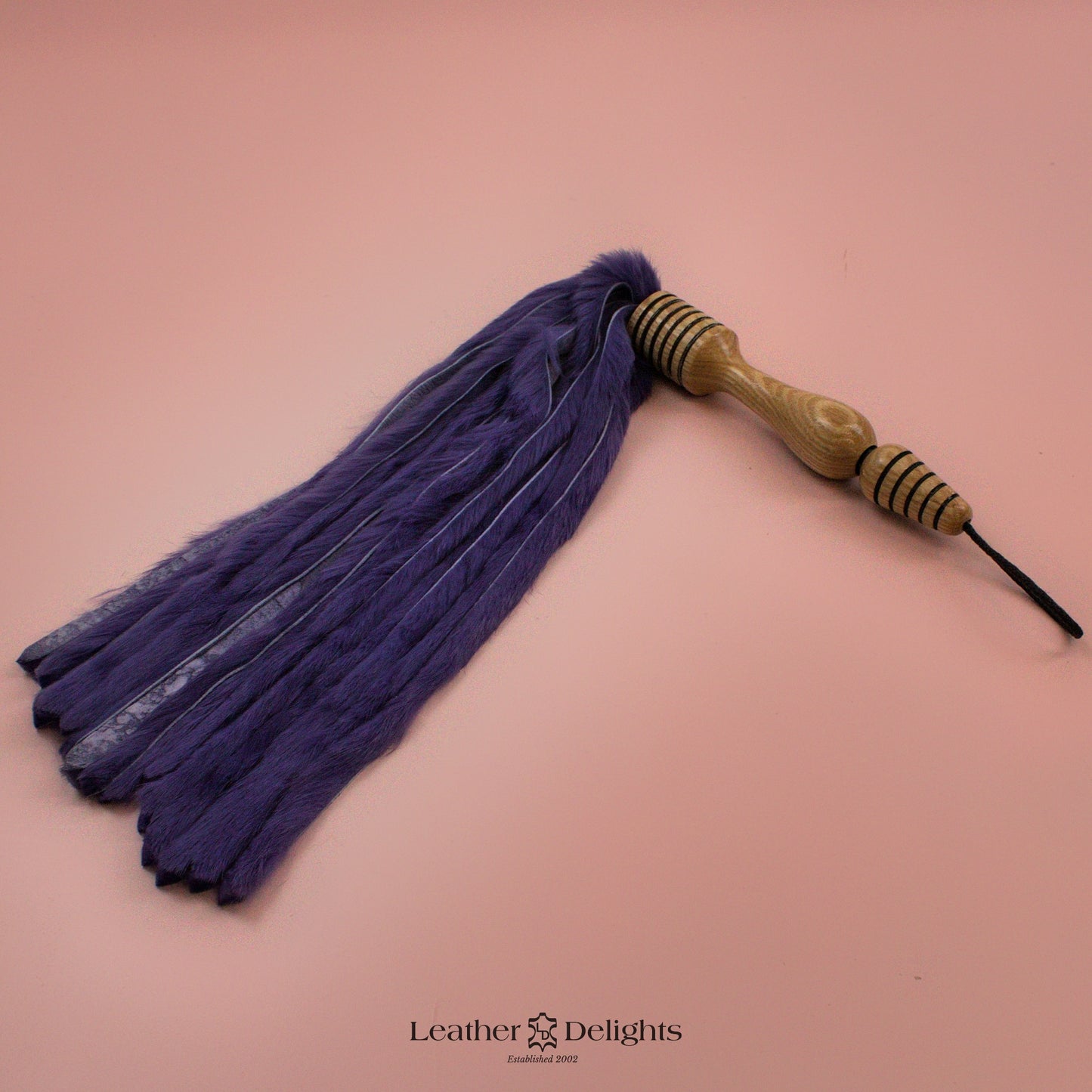 Violet Rabbit Fur Flogger