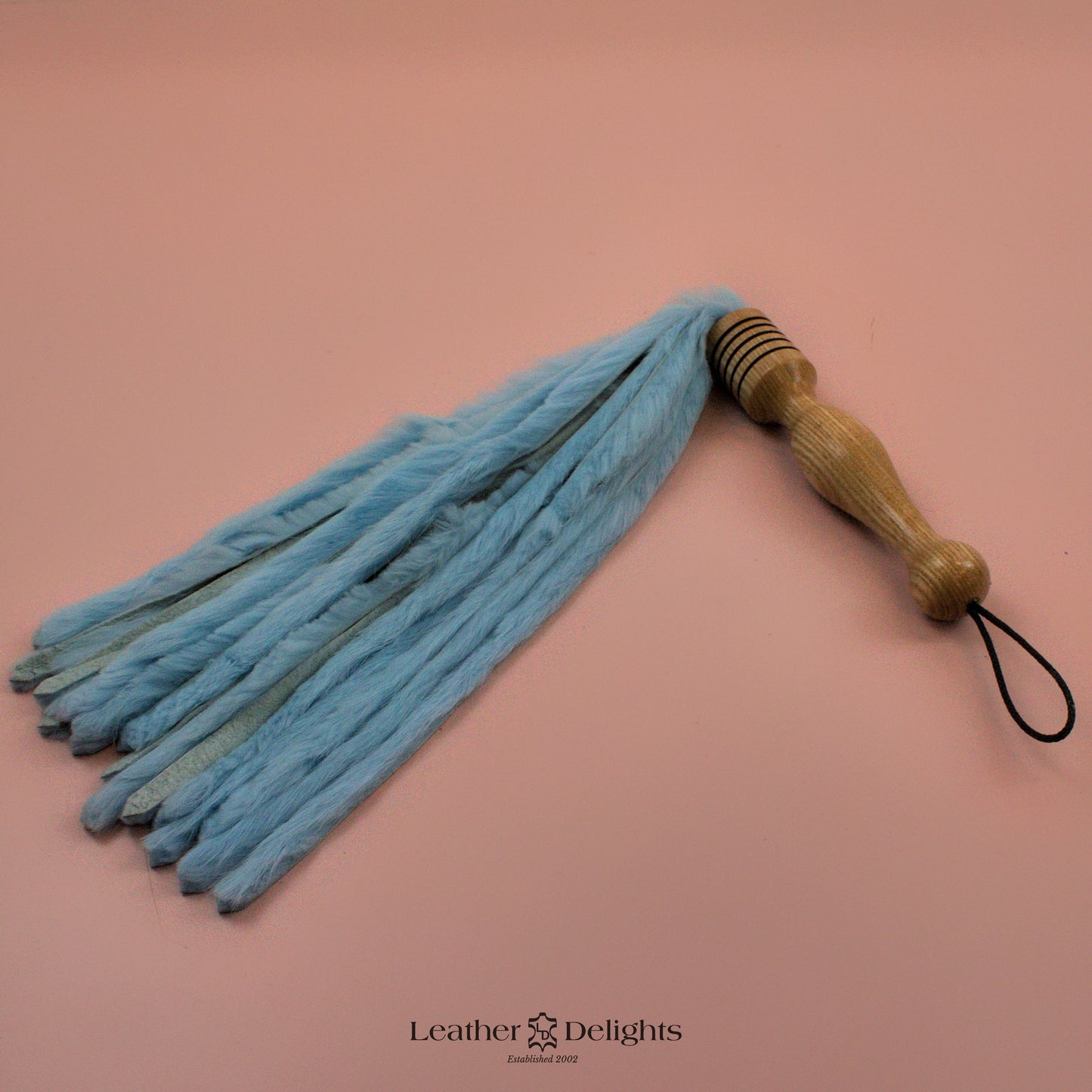 Martinet en Fourrure de Lapin Bleu Bébé