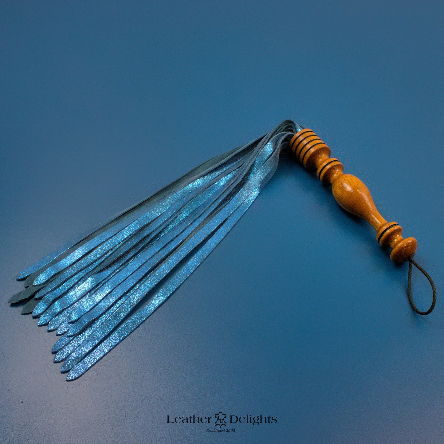 Metallic Blue Suede Flogger