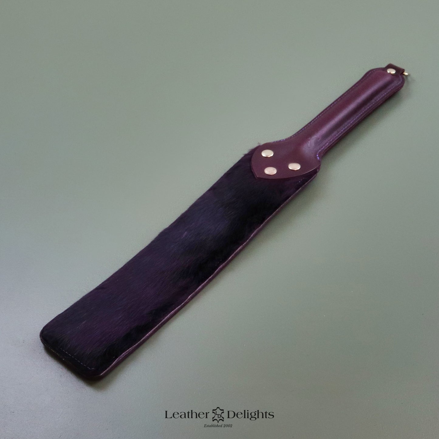 Punishment Paddle - Leather & Rabbit Fur