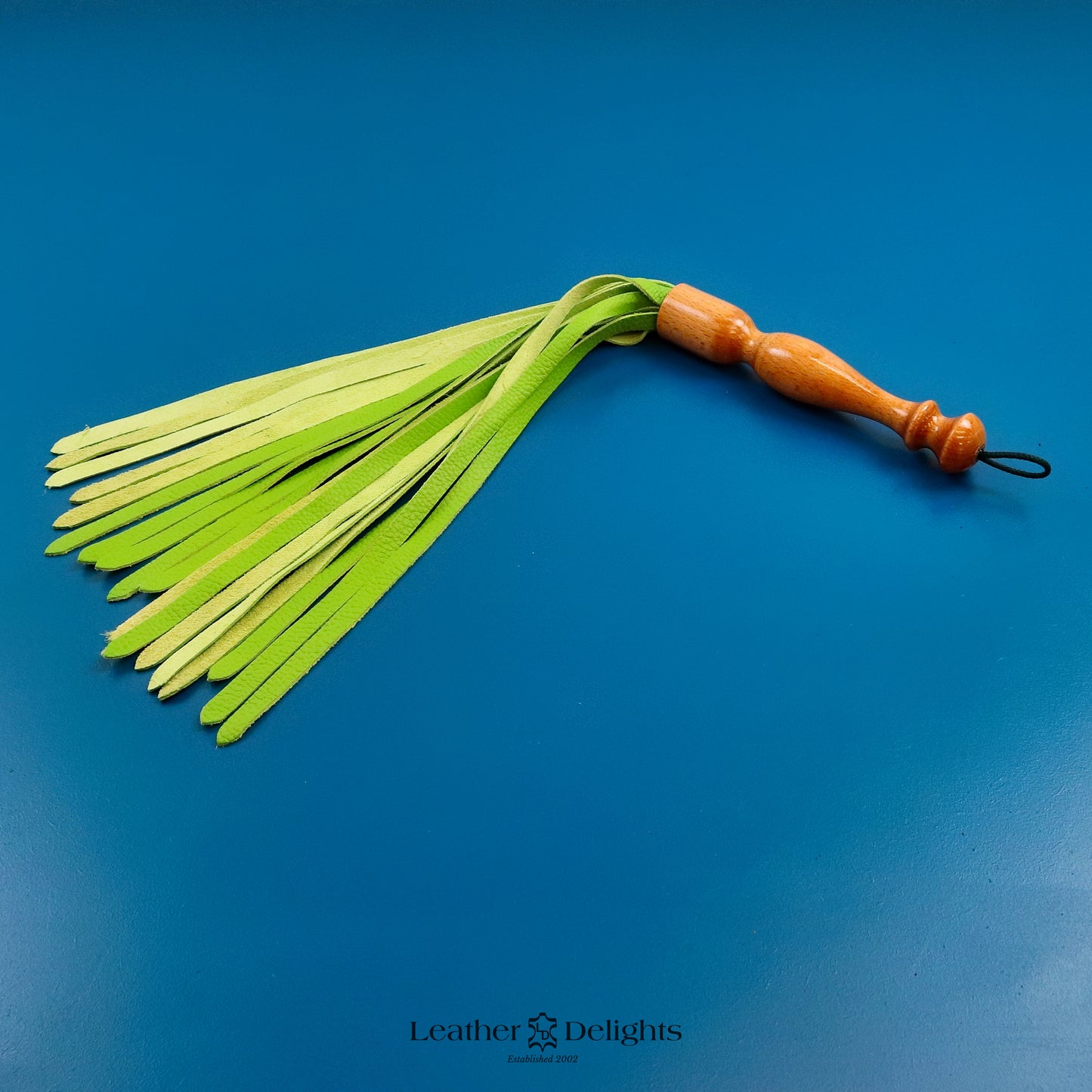 Soft Lime Green Leather Flogger