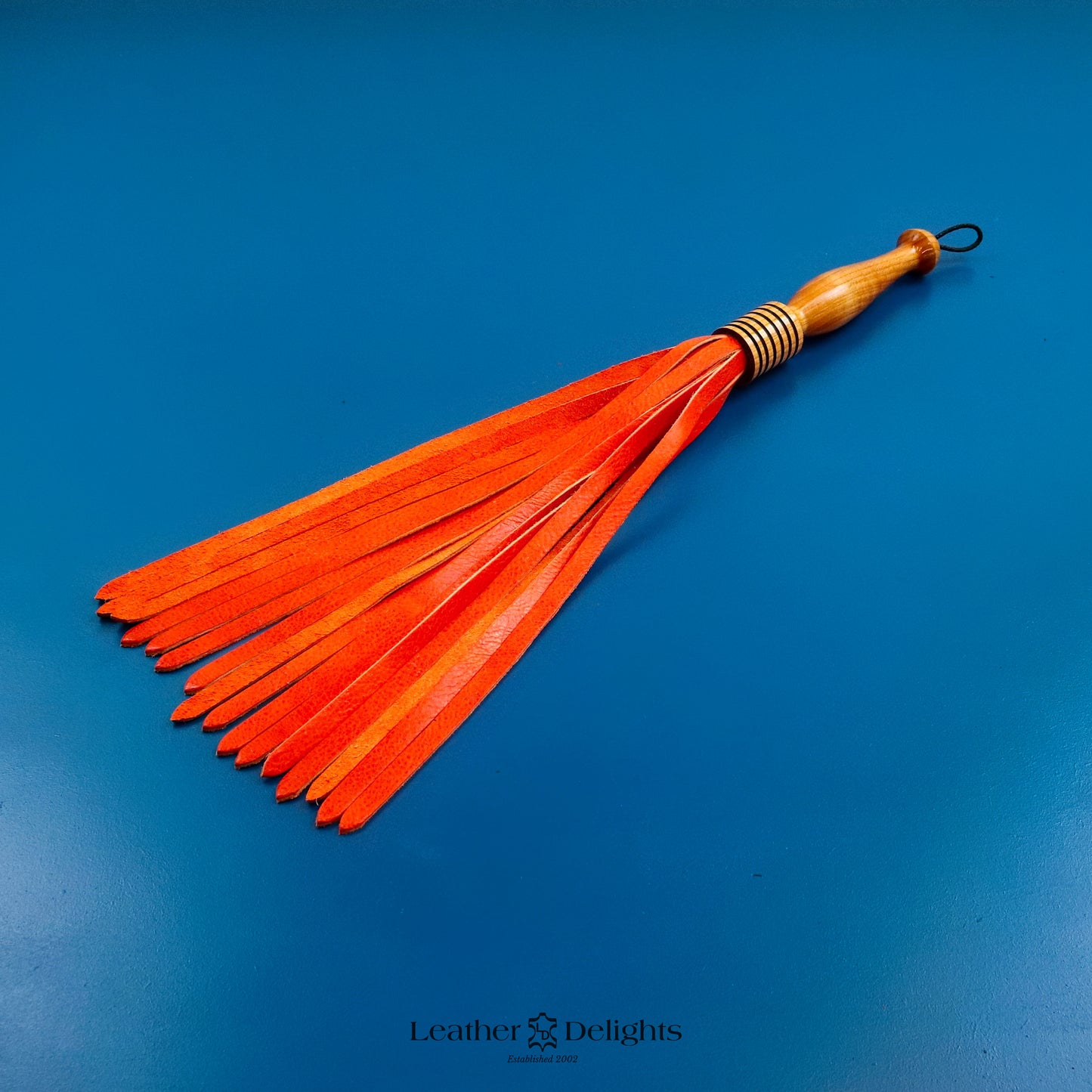 Soft Orange Leather Flogger