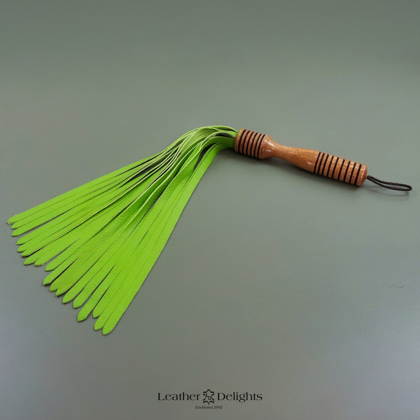 Soft Lime Green Leather Flogger