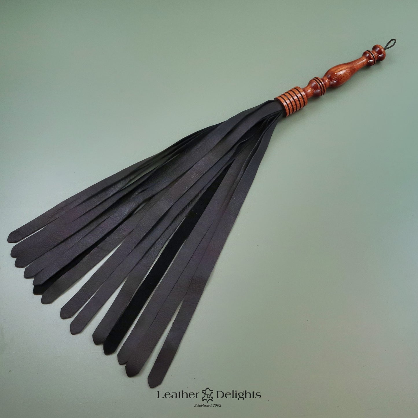 Large Soft Black Leather Flogger