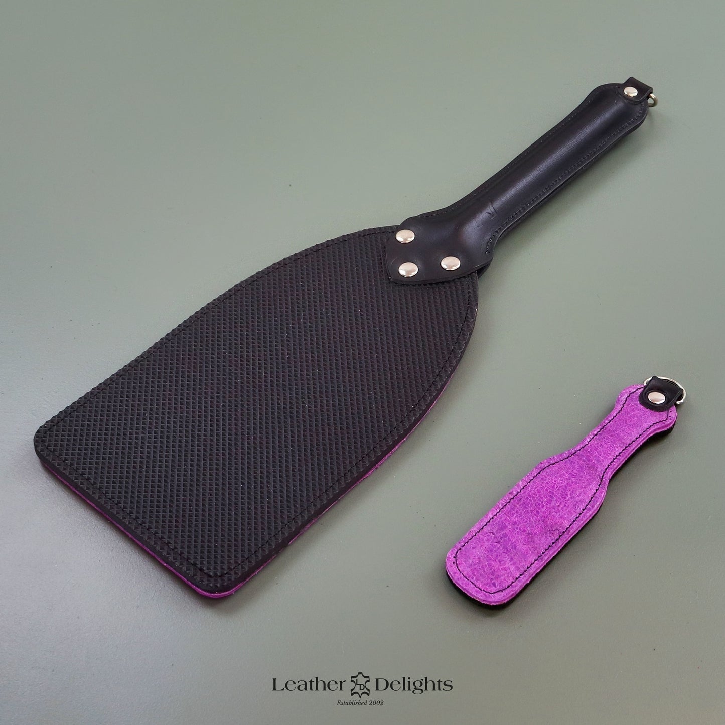 Booty Beater - Textured Purple Leather & Dimpled Rubber
