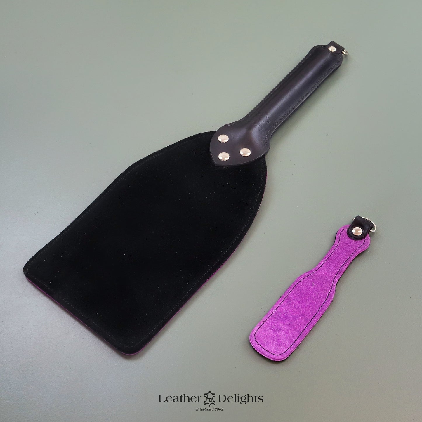 Booty Beater - Textured Purple Leather & Black Suede