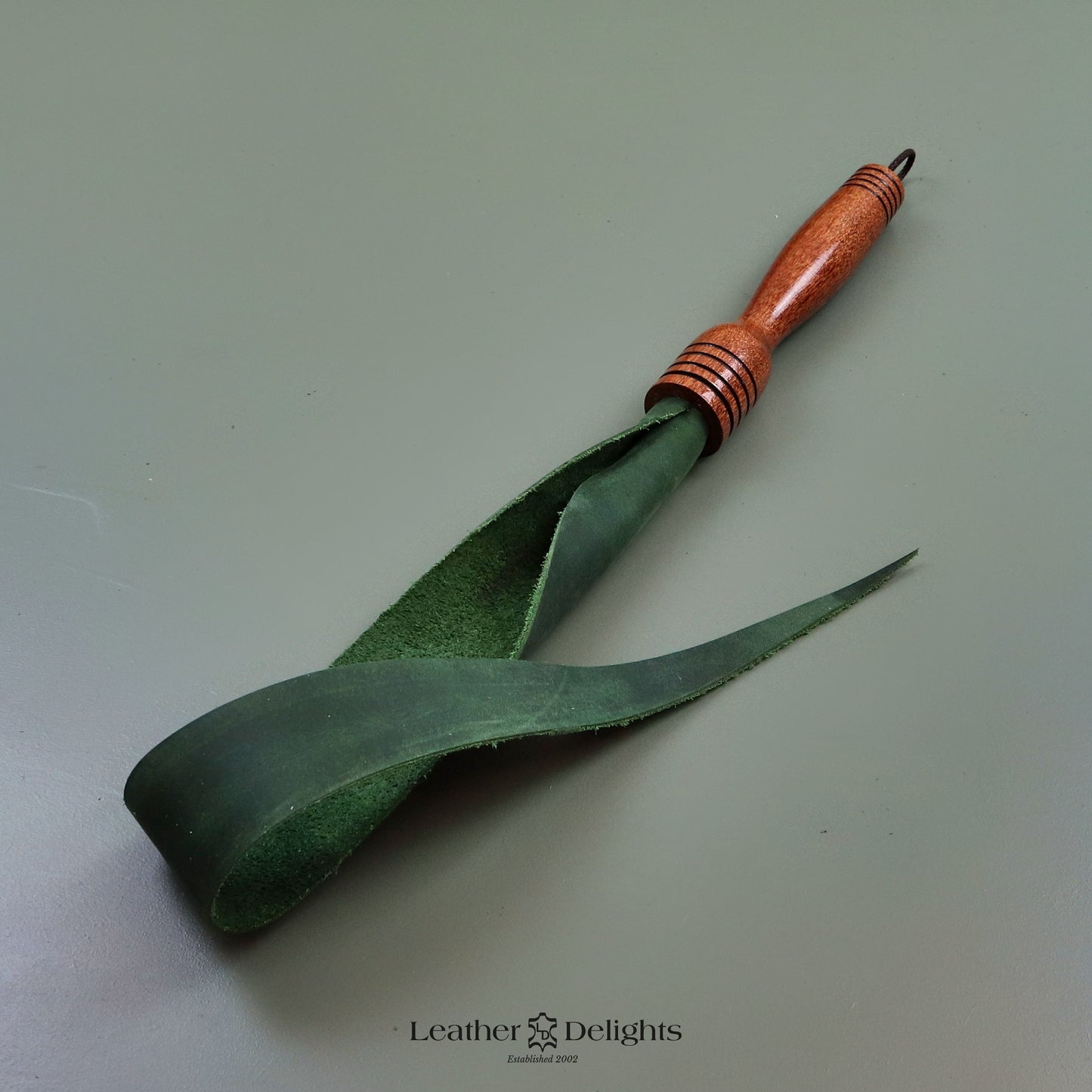 Soft Green Leather Dragon Tail