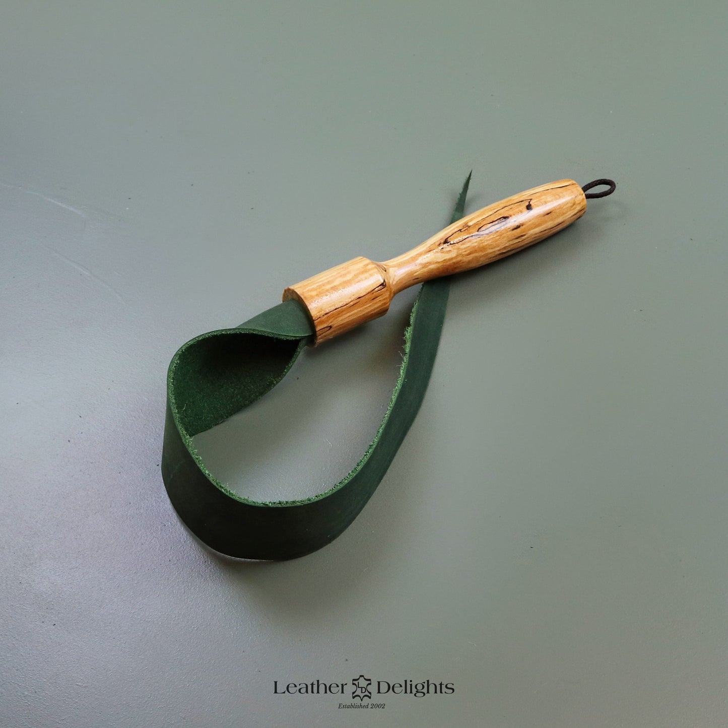 Soft Green Leather Dragon Tail