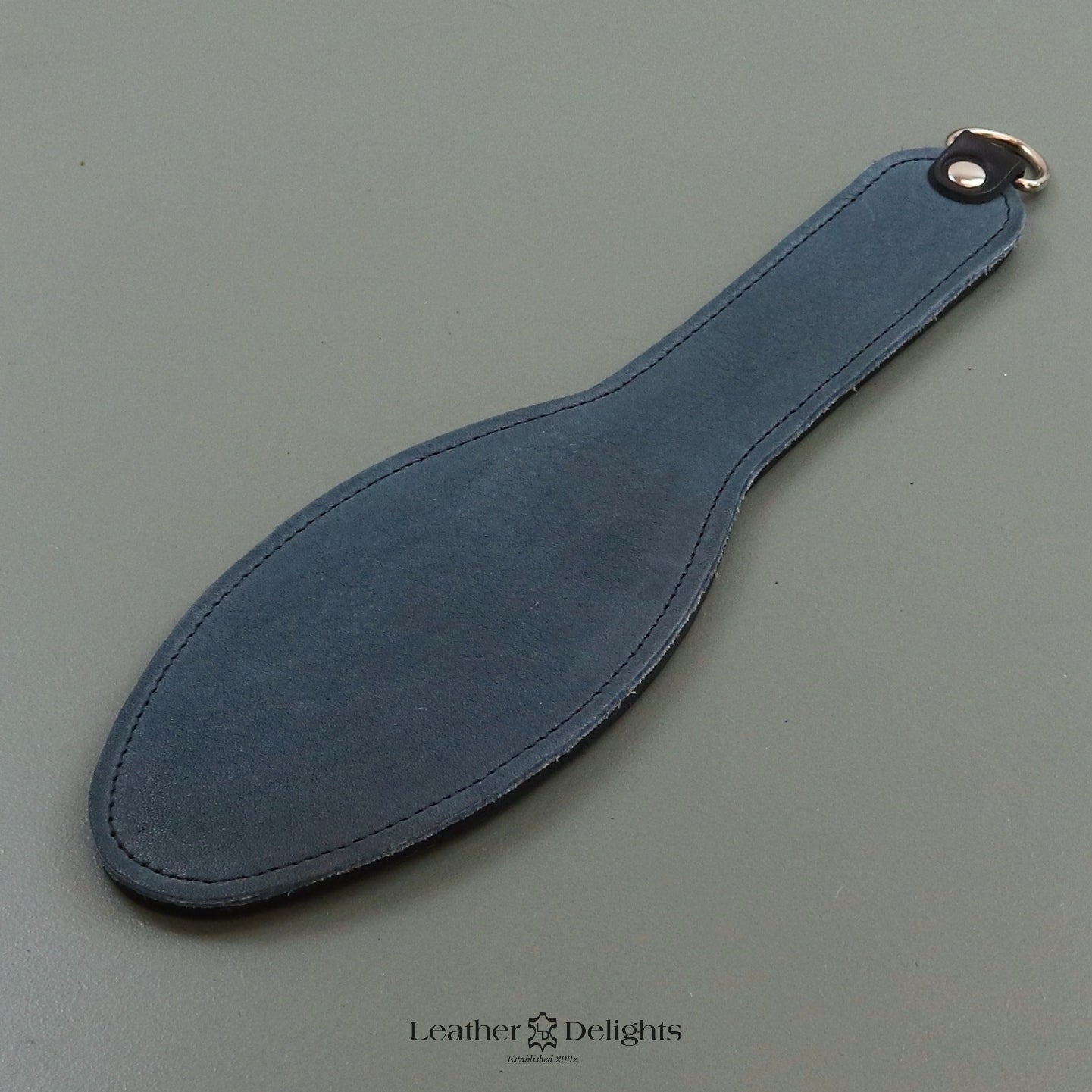 Shoe Sole - Soft Slate Blue Buffalo Leather & Black Leather