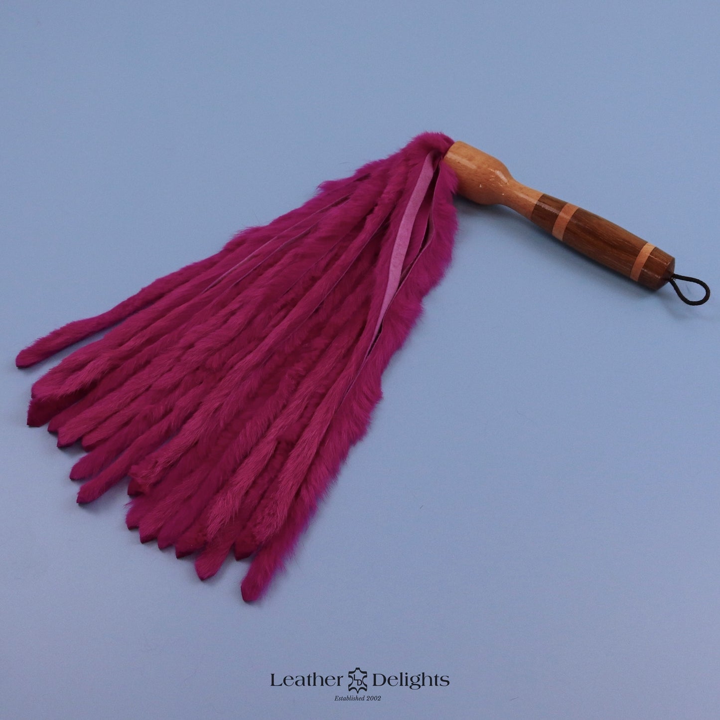 Fuscia Rabbit Fur Flogger