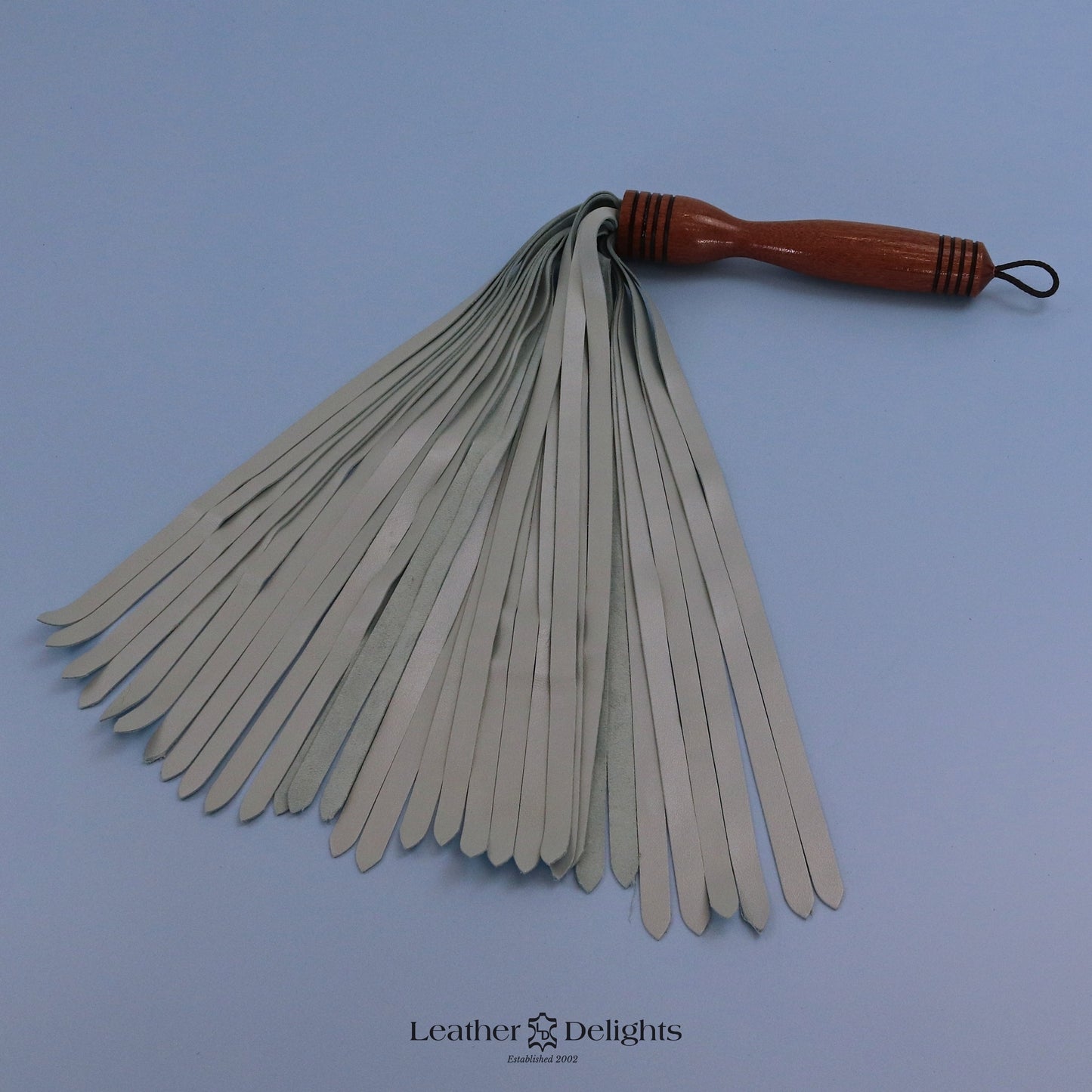 Pearlised Baby Blue Lambskin Flogger