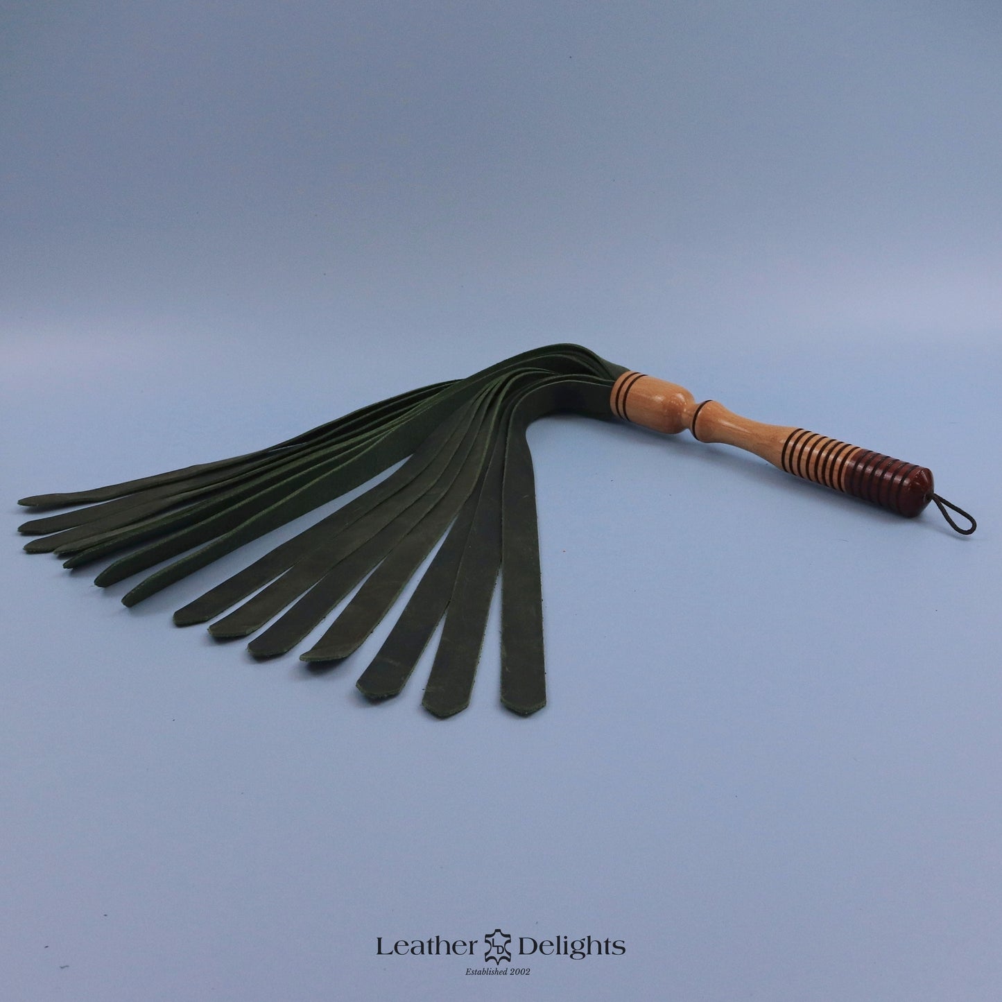 Green Pull Up Leather Flogger