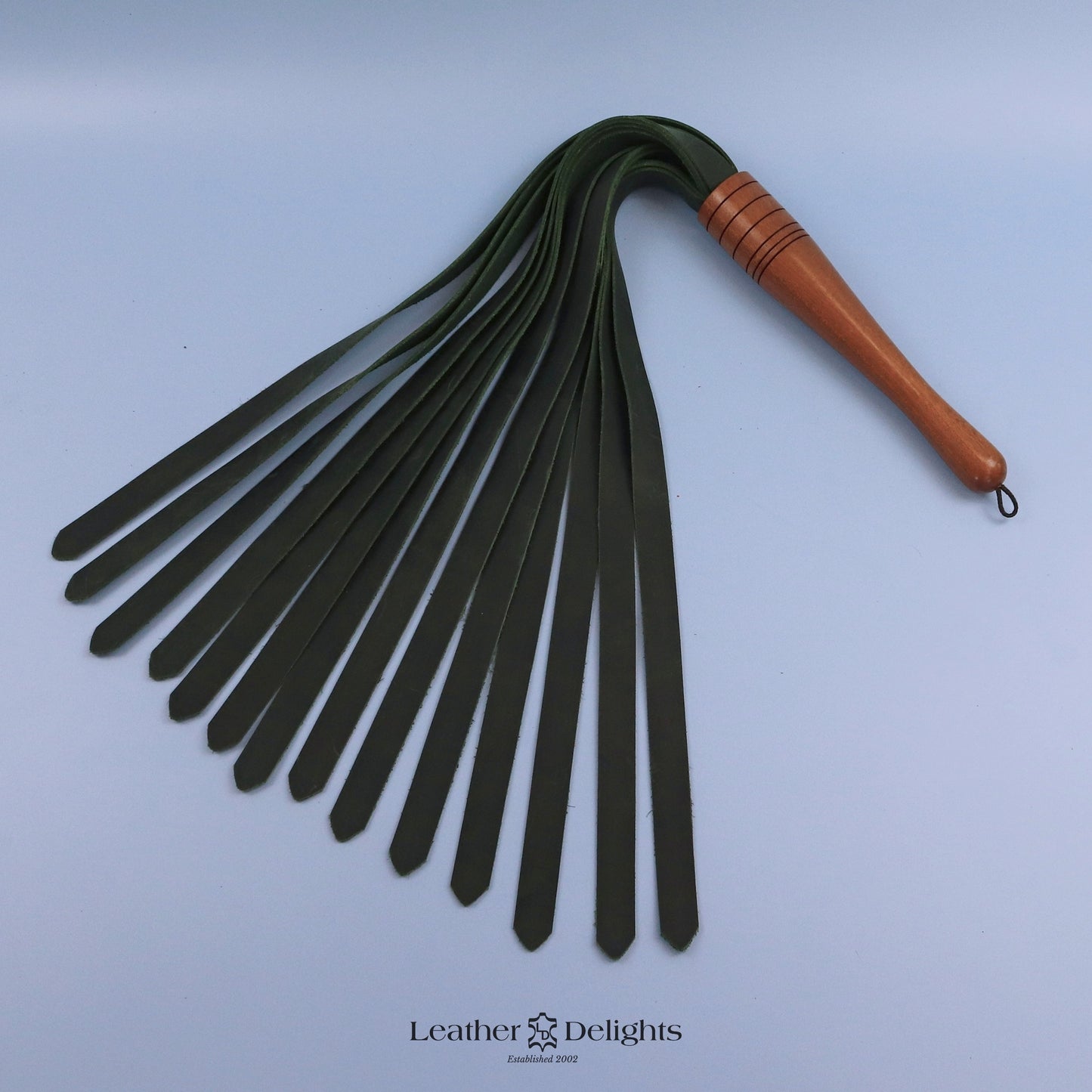 Green Pull Up Leather Flogger