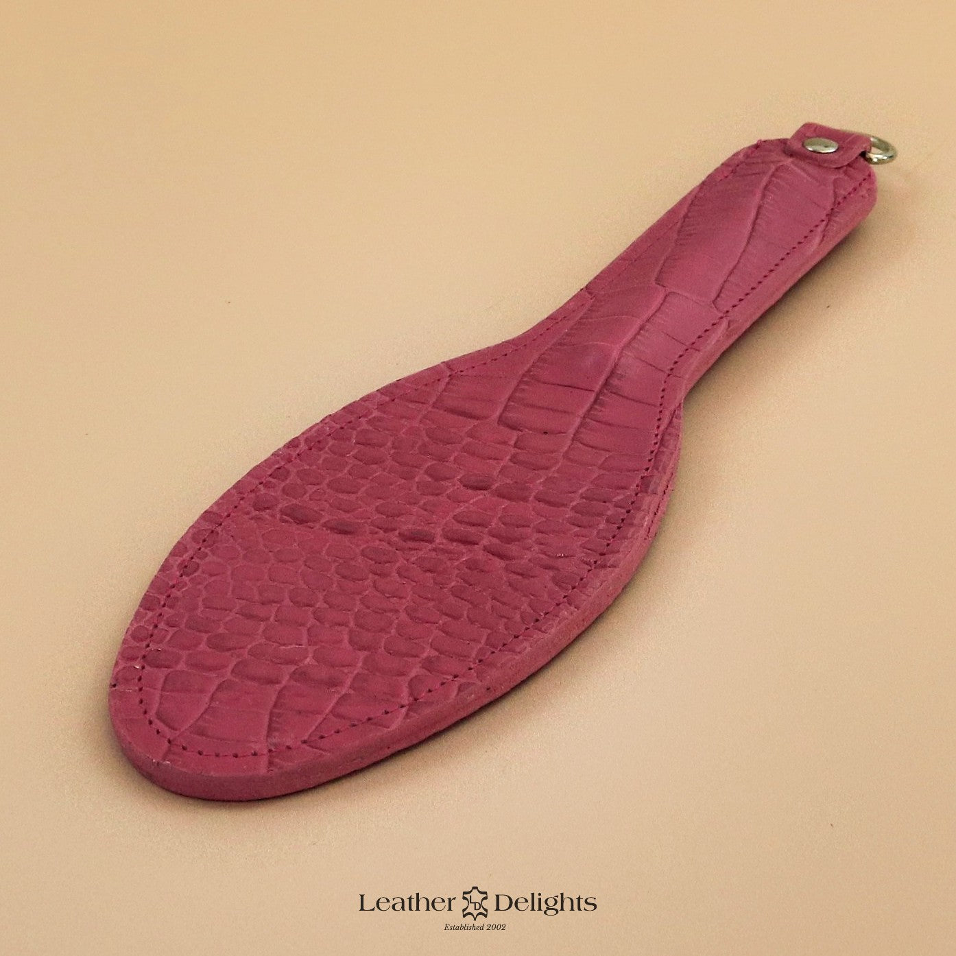 Shoe Sole - Pink Crocodile Print Leather