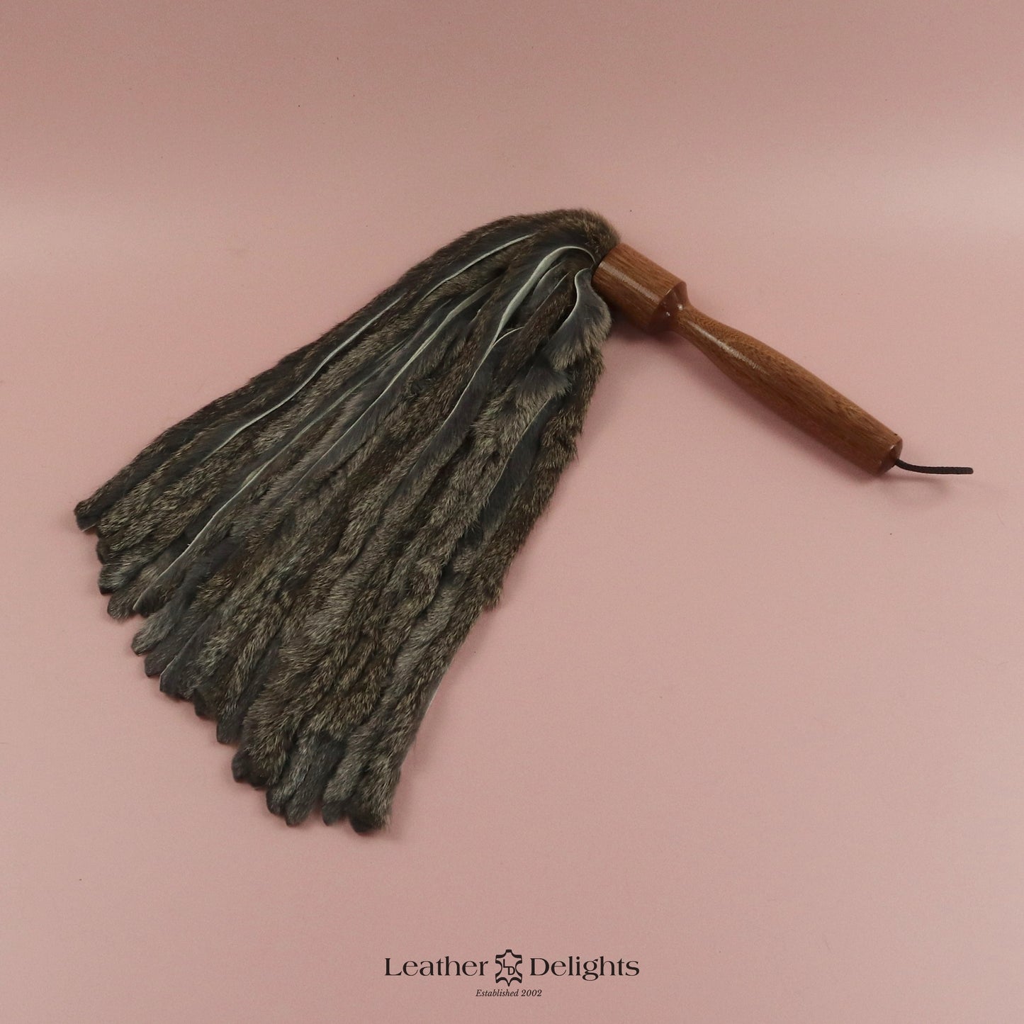 Natural Rabbit Fur Flogger