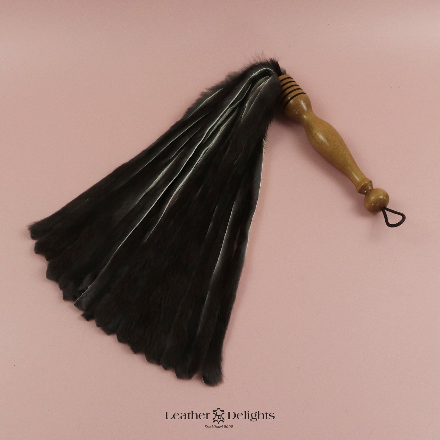 Natural Rabbit Fur Flogger