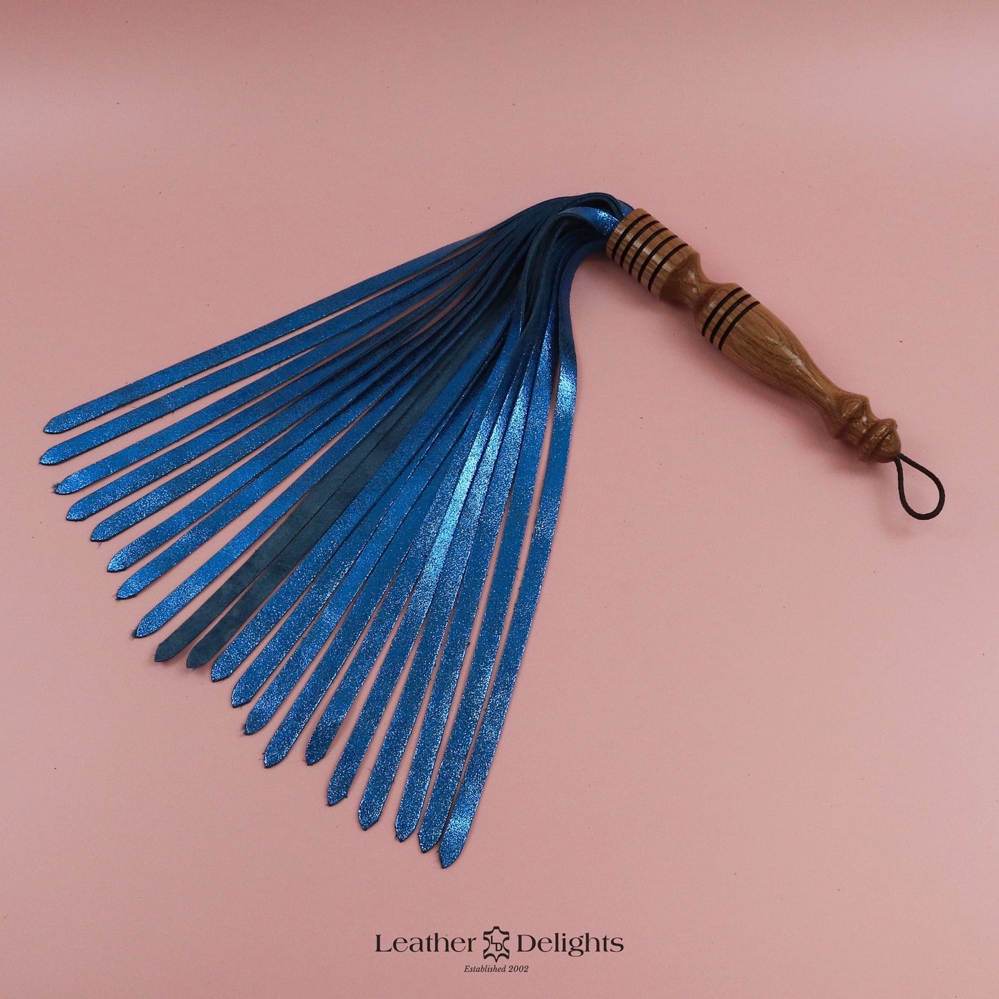 Metallic Blue Suede Flogger