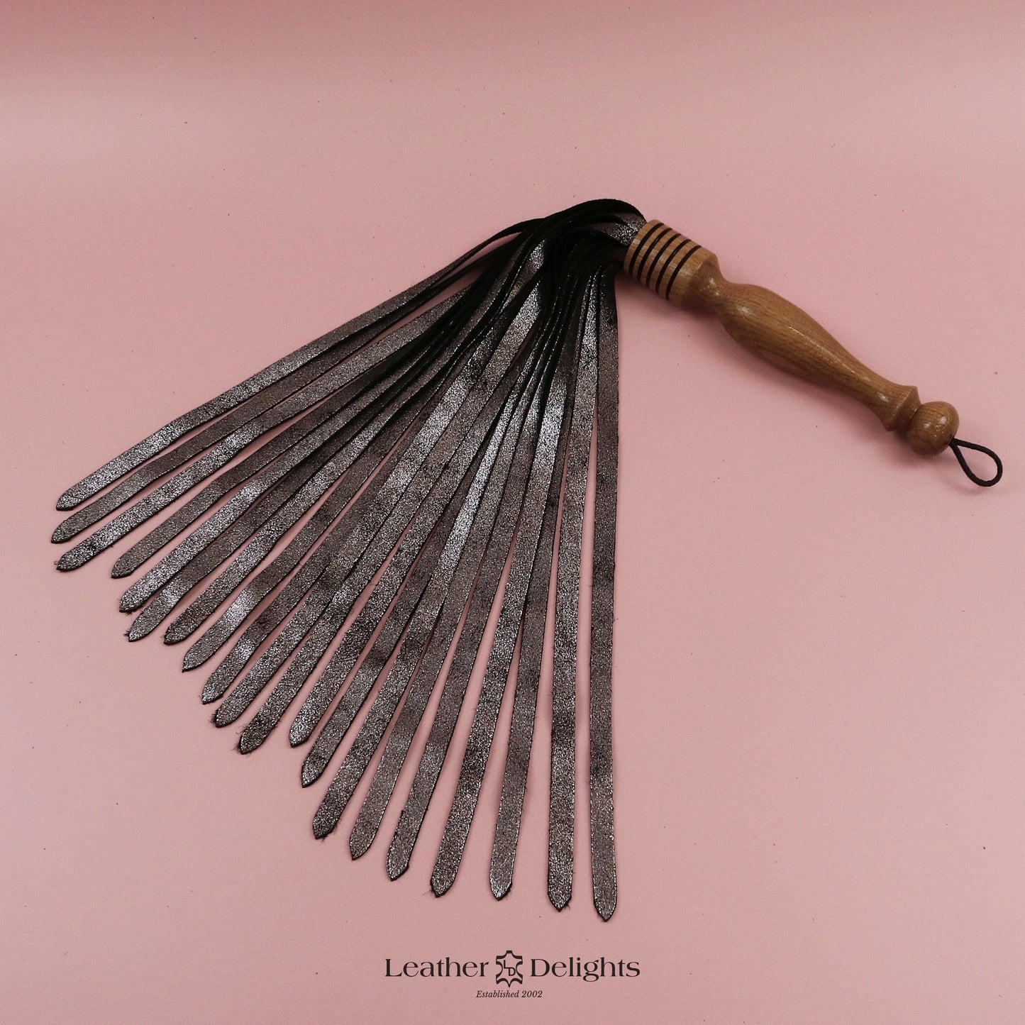 Metallic Silver Suede Flogger