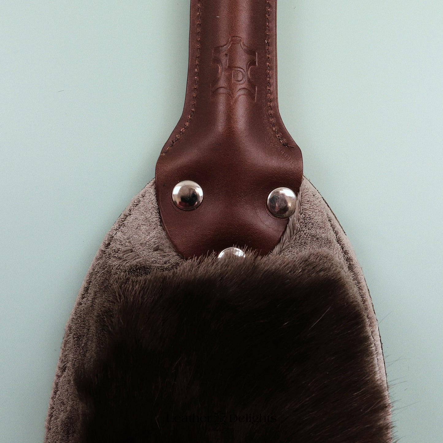 Booty Beater - Brown Leather & Hair on Hide Reindeer with a Brown Handle