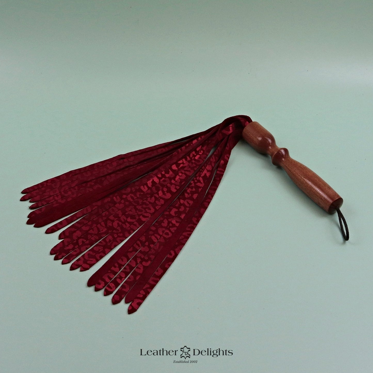 Patterned Red Suede Flogger