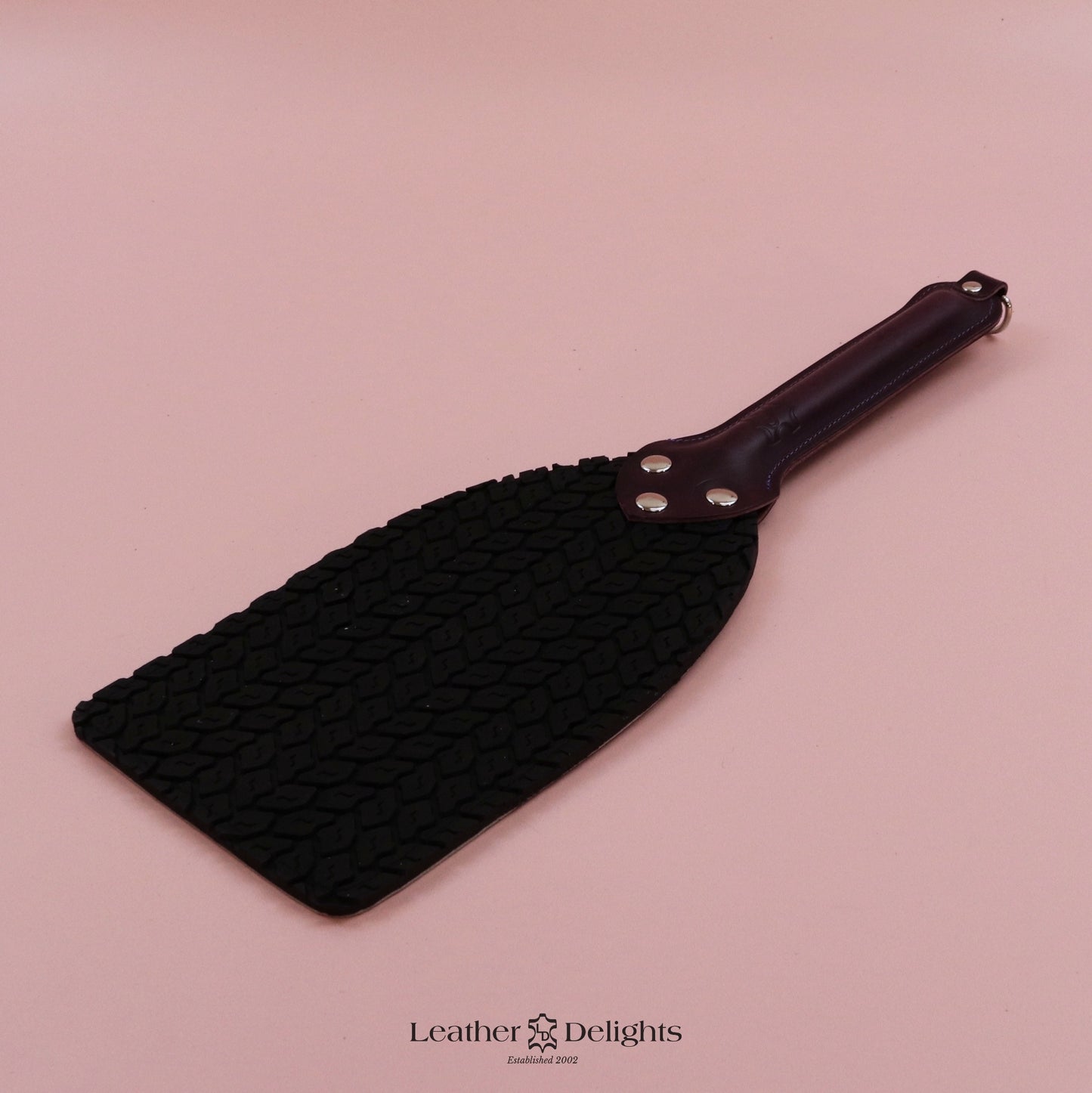 Booty Beater - Bones Leather & Black Tyre Tread Rubber with Purple Handle