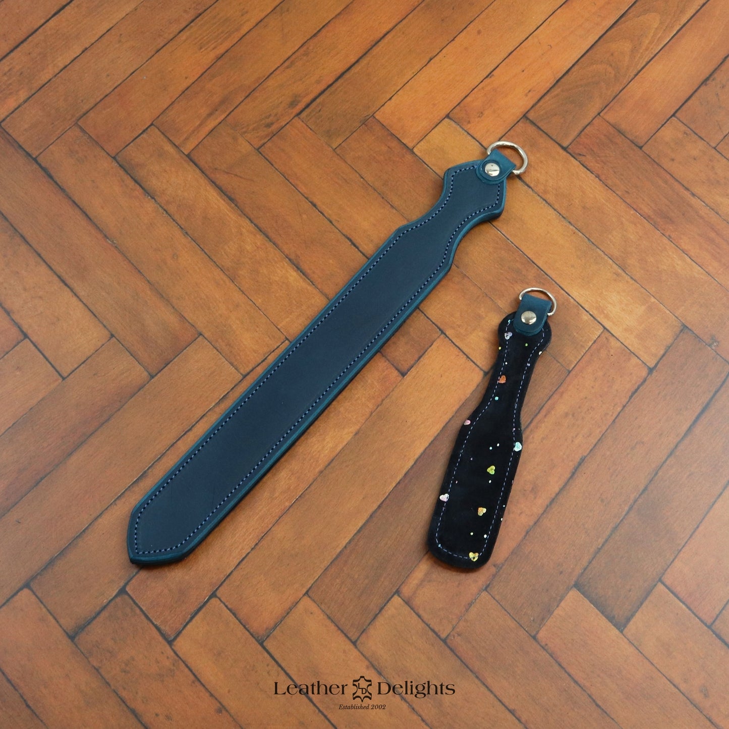 Dagger - Sparkly Hearts & Blue Leather