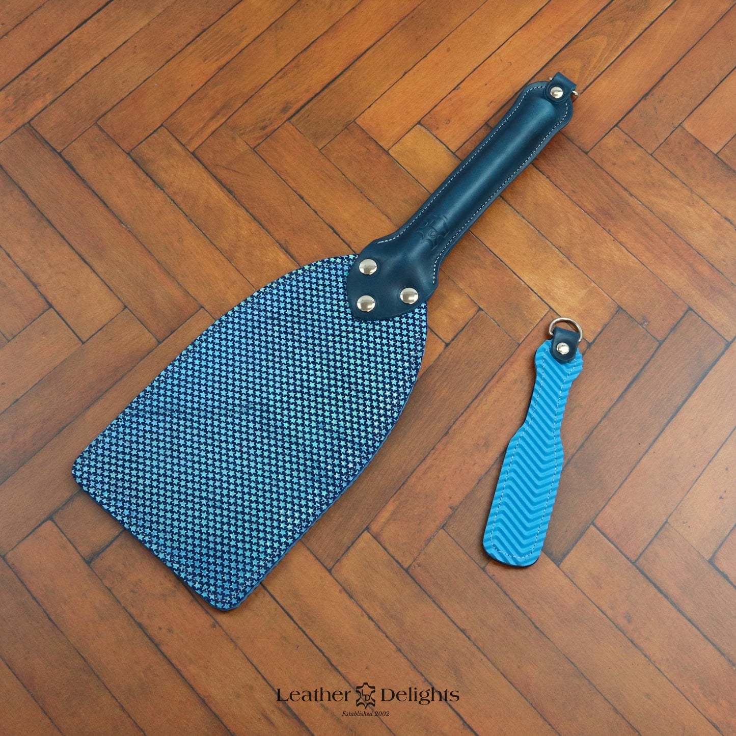 Booty Beater - Sparkly Blue Stars & Blue Ripple Rubber with a Blue Handle
