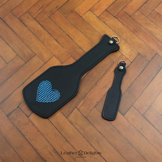 Intimidator Paddle - Black Leather with Sparkly Stars