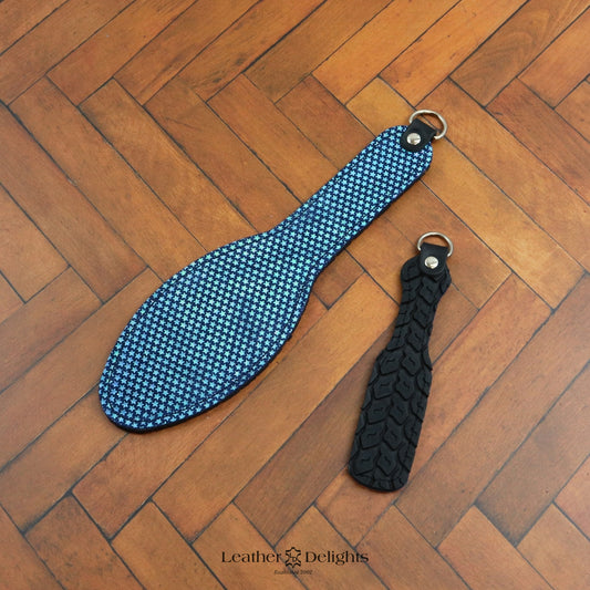 Shoe Sole - Sparkly Blue Stars & Black Tyre Tread Rubber