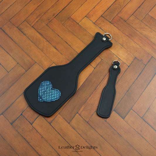 Intimidator Paddle - Black Leather with Sparkly Stars