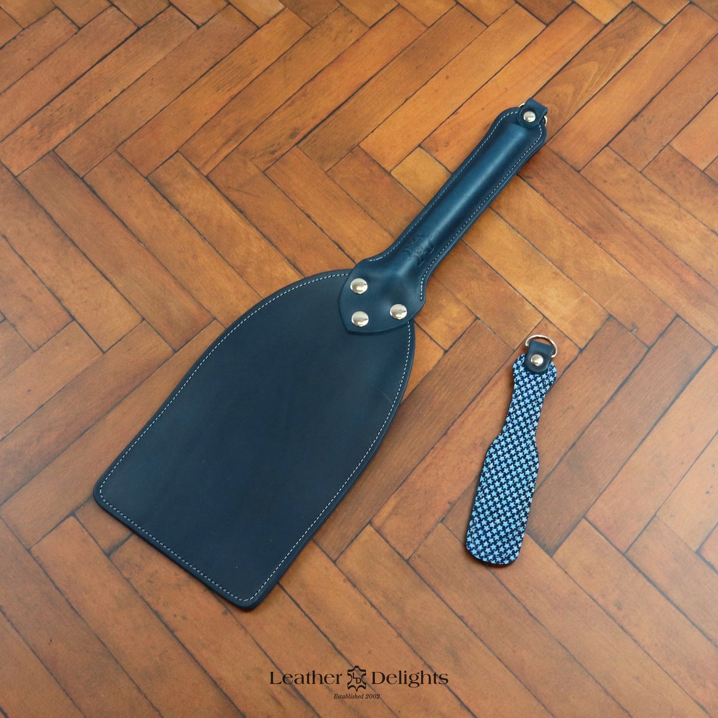 Booty Beater - Sparkly Blue Stars & Blue Leather with a Blue Handle