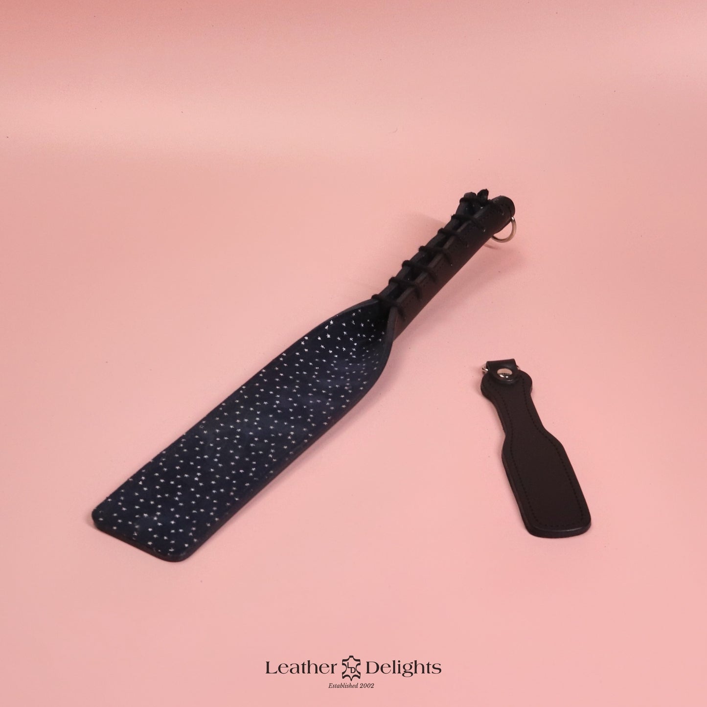 Double Cheek Slapper - Stars Suede & Black Leather