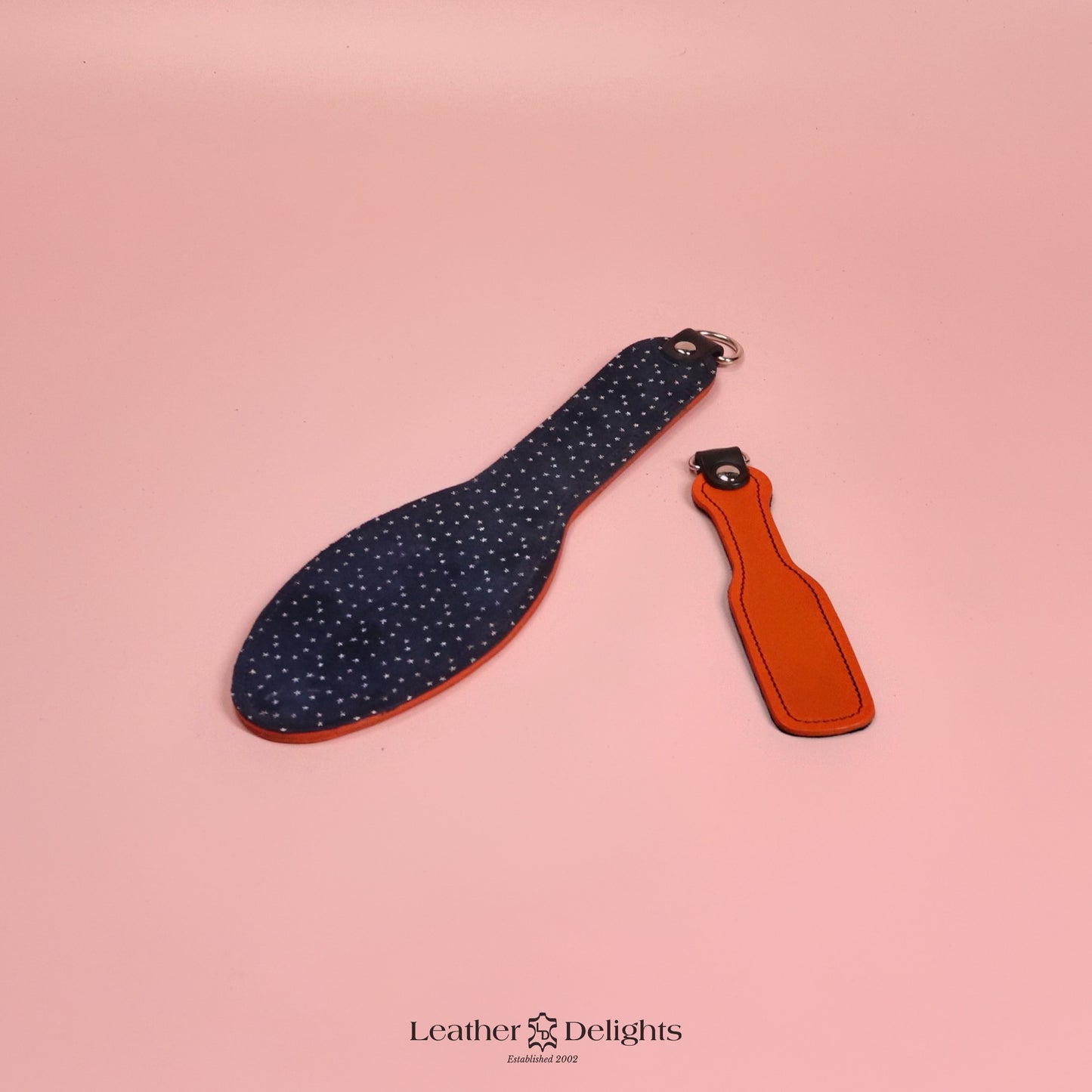 Shoe Sole - Stars Suede & Orange Leather