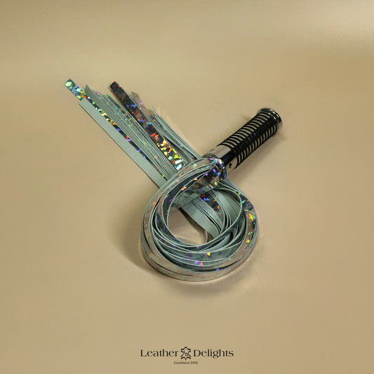 Torture Chamber Flogger - Holographic Leather