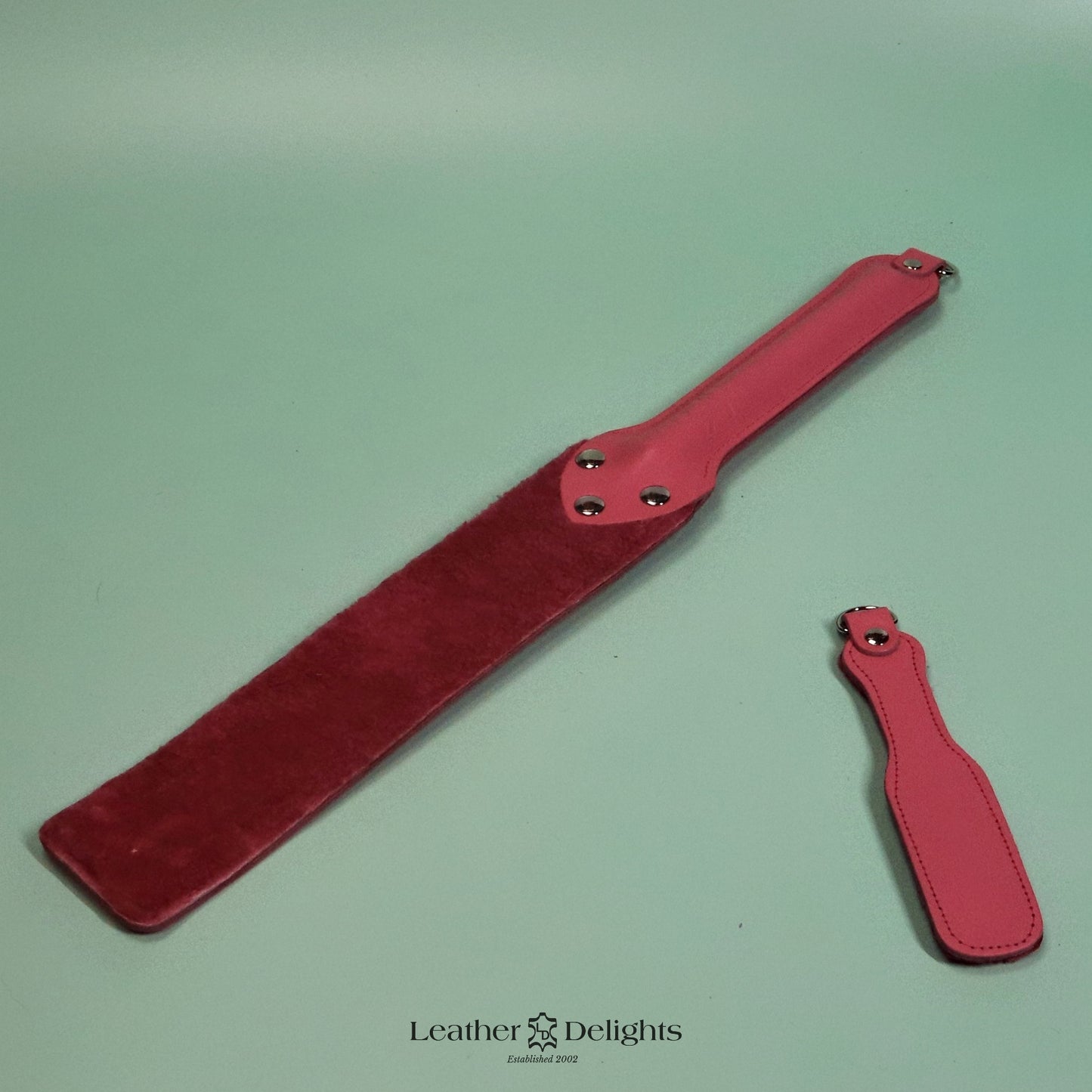 Punishment Paddle - Pink Sheepskin & Baby Pink Leather