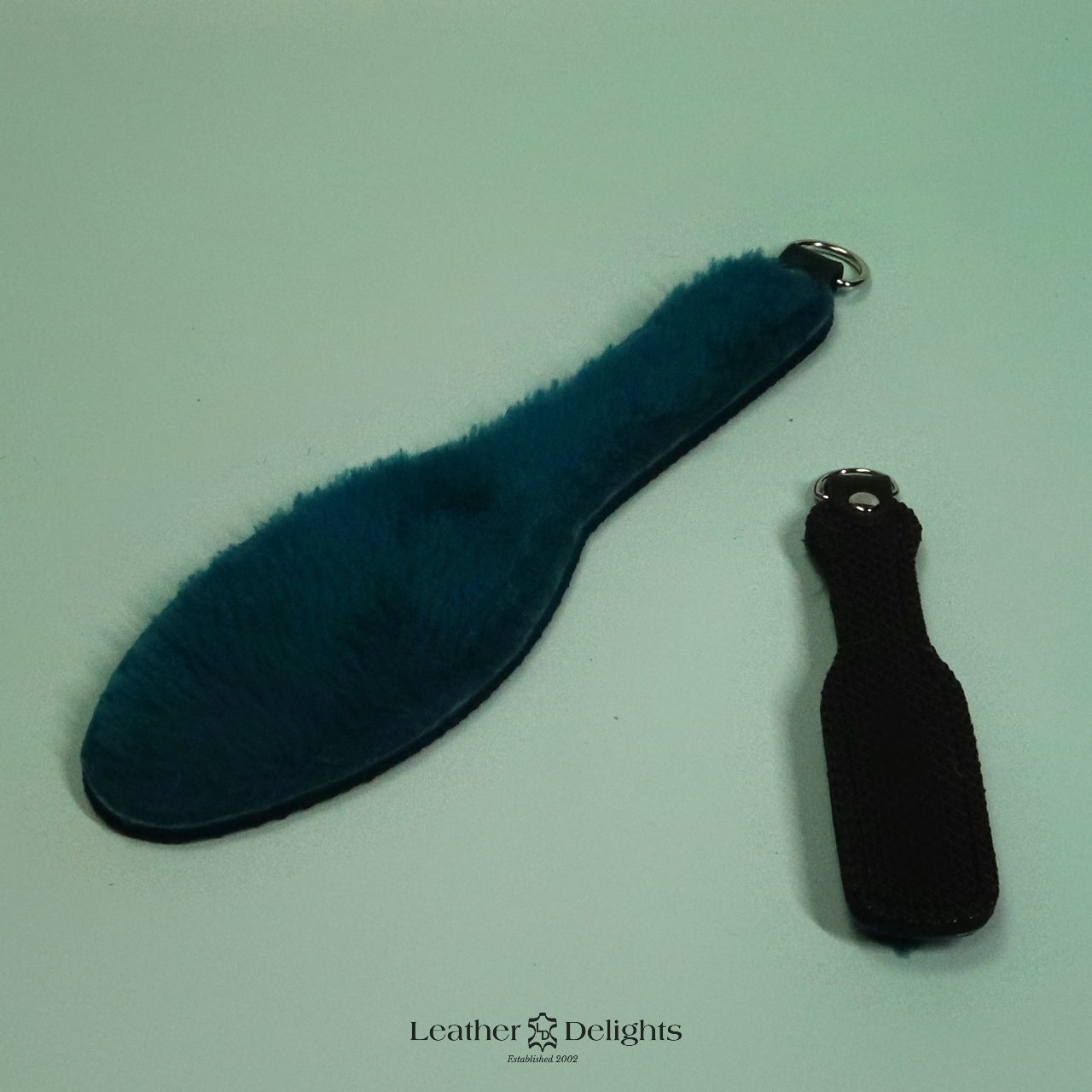 Shoe Sole - Forrest Green Sheepskin & Black Dimpled Rubber