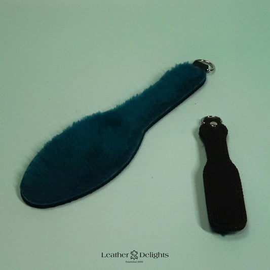 Shoe Sole - Forrest Green Sheepskin & Black Dimpled Rubber