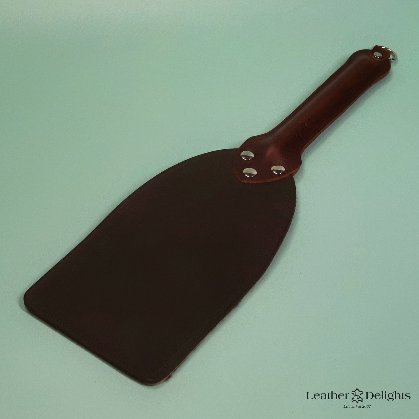 Booty Beater - Leopard Print Sheepskin & Brown Leather