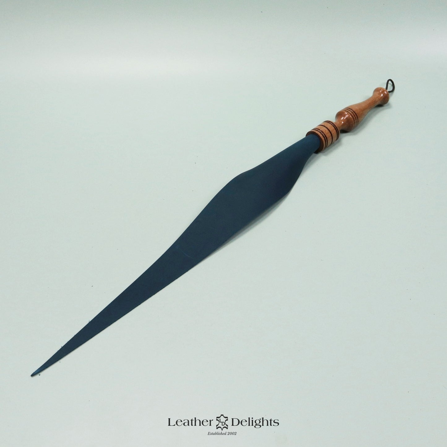 Soft Emerald Blue Leather Dragon Tail