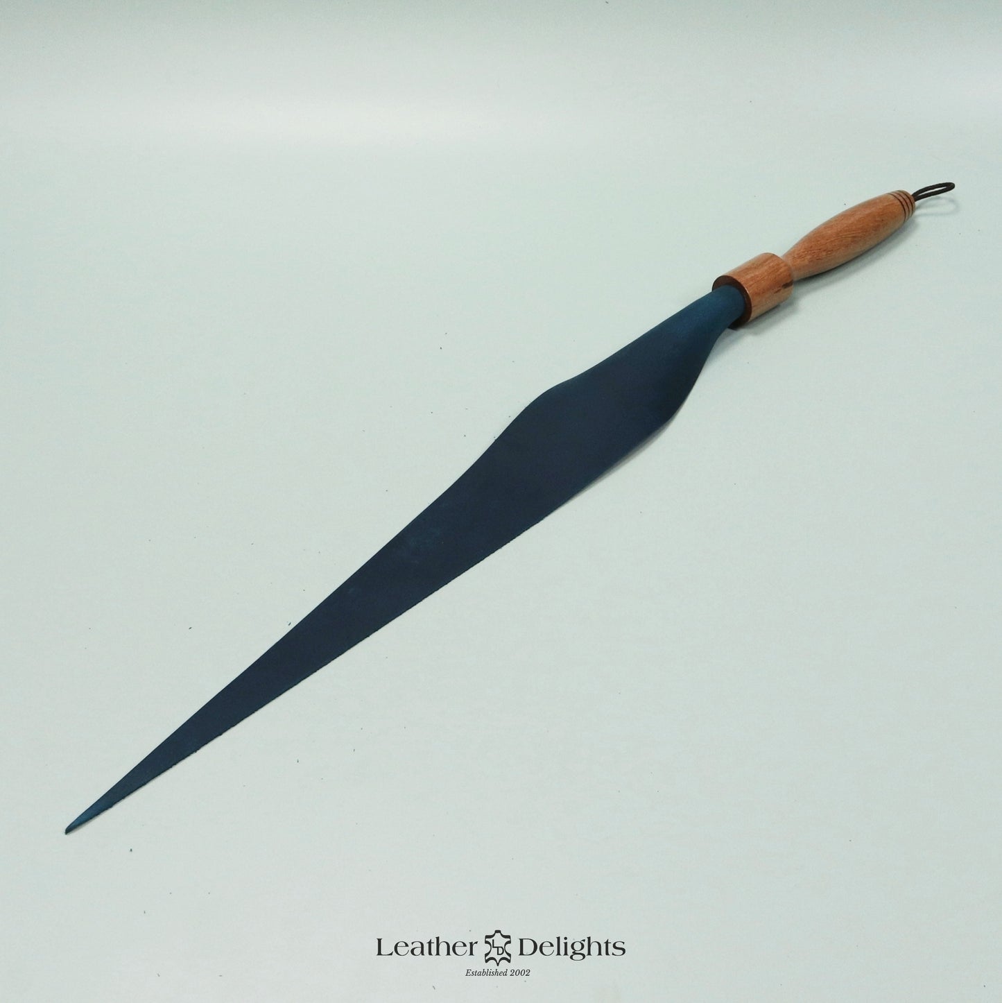 Soft Emerald Blue Leather Dragon Tail