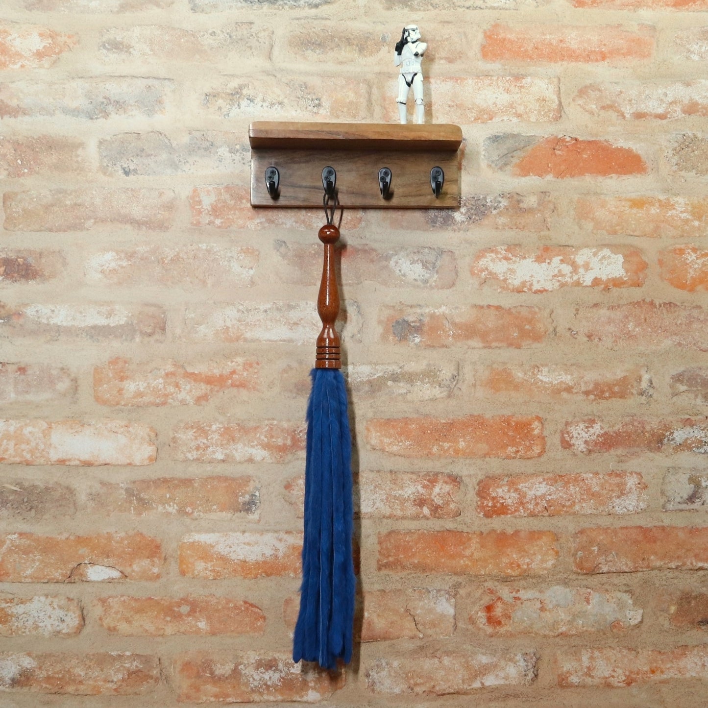 Royal Blue Rabbit Fur Flogger