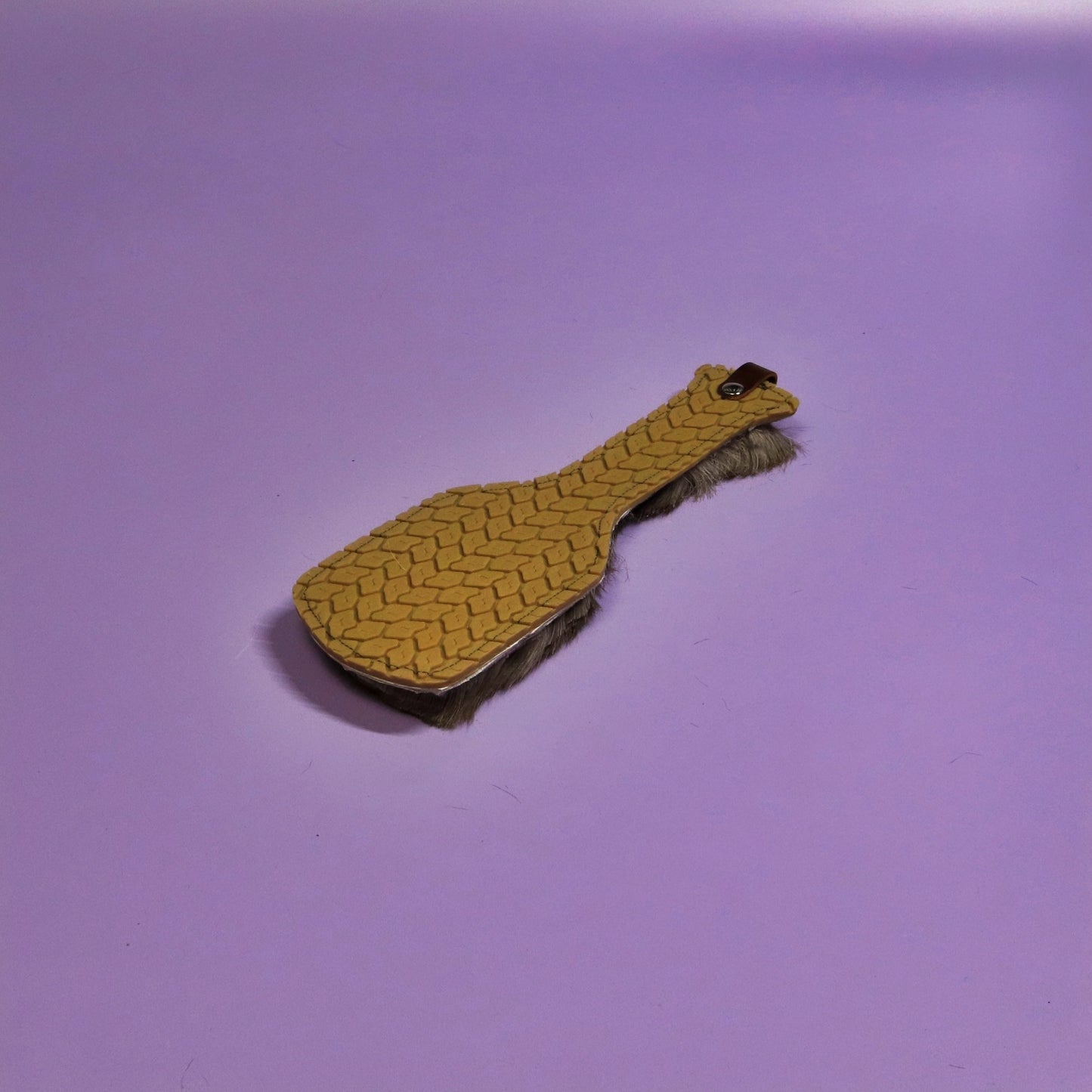 Intimidator Paddle - Beige Tyre Tread Rubber & Hair on Hide Reindeer