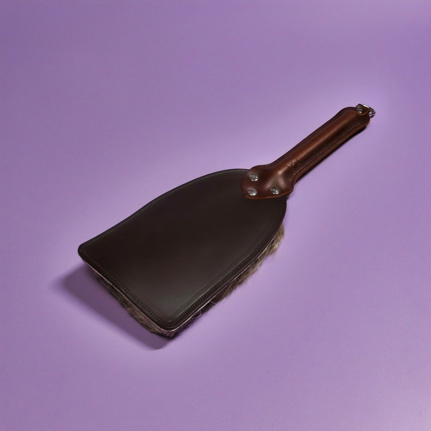 Booty Beater - Brown Leather & Hair on Hide Reindeer with Brown Handle