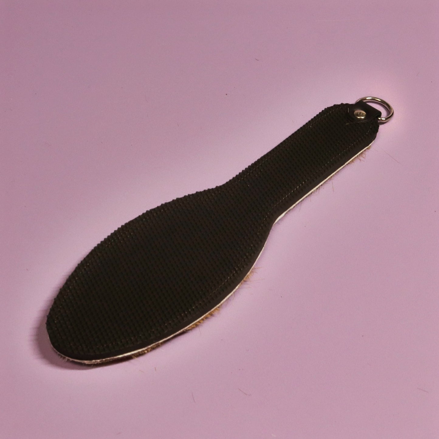 Shoe Sole - Black Dimpled Rubber & Springbok