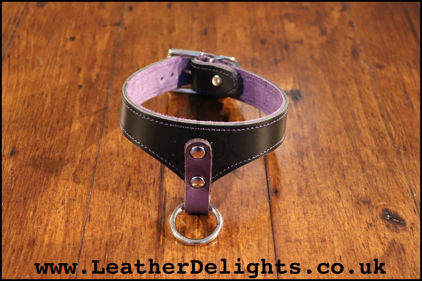 1" Wide Collar with Dropped Welded O Ring - Leather Delights