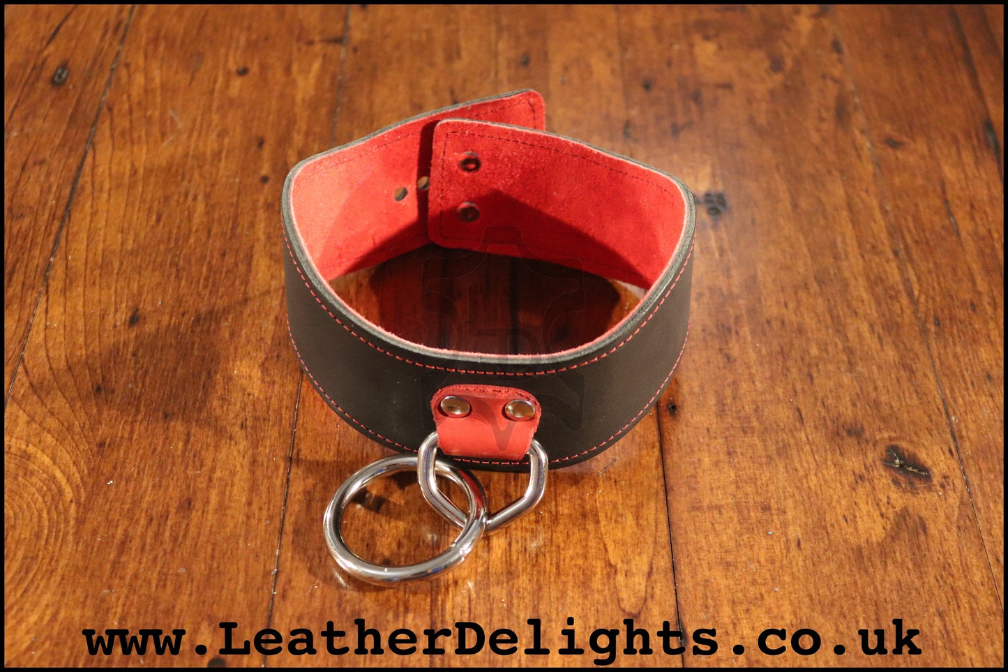 2" Wide Contour Collar with Welded O Ring - Leather Delights