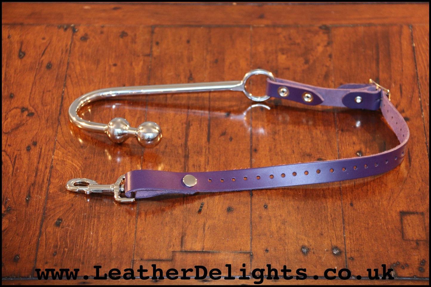 Double Ball Anal Hook with Strap - Leather Delights