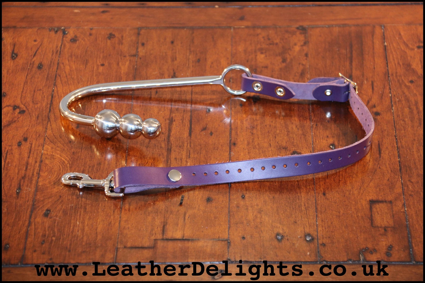 Triple Ball Anal Hook with Strap - Leather Delights