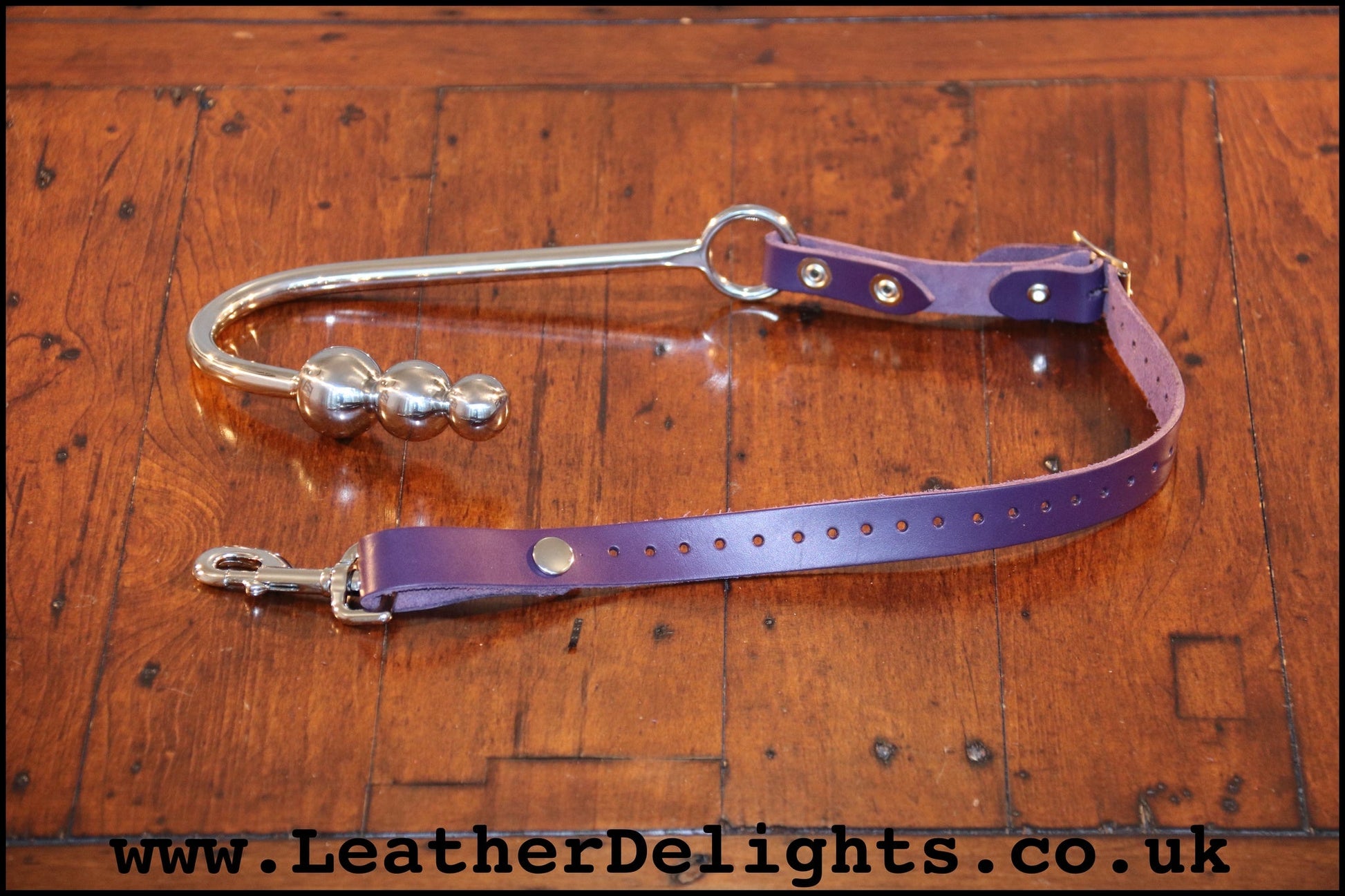 Triple Ball Anal Hook with Strap - Leather Delights