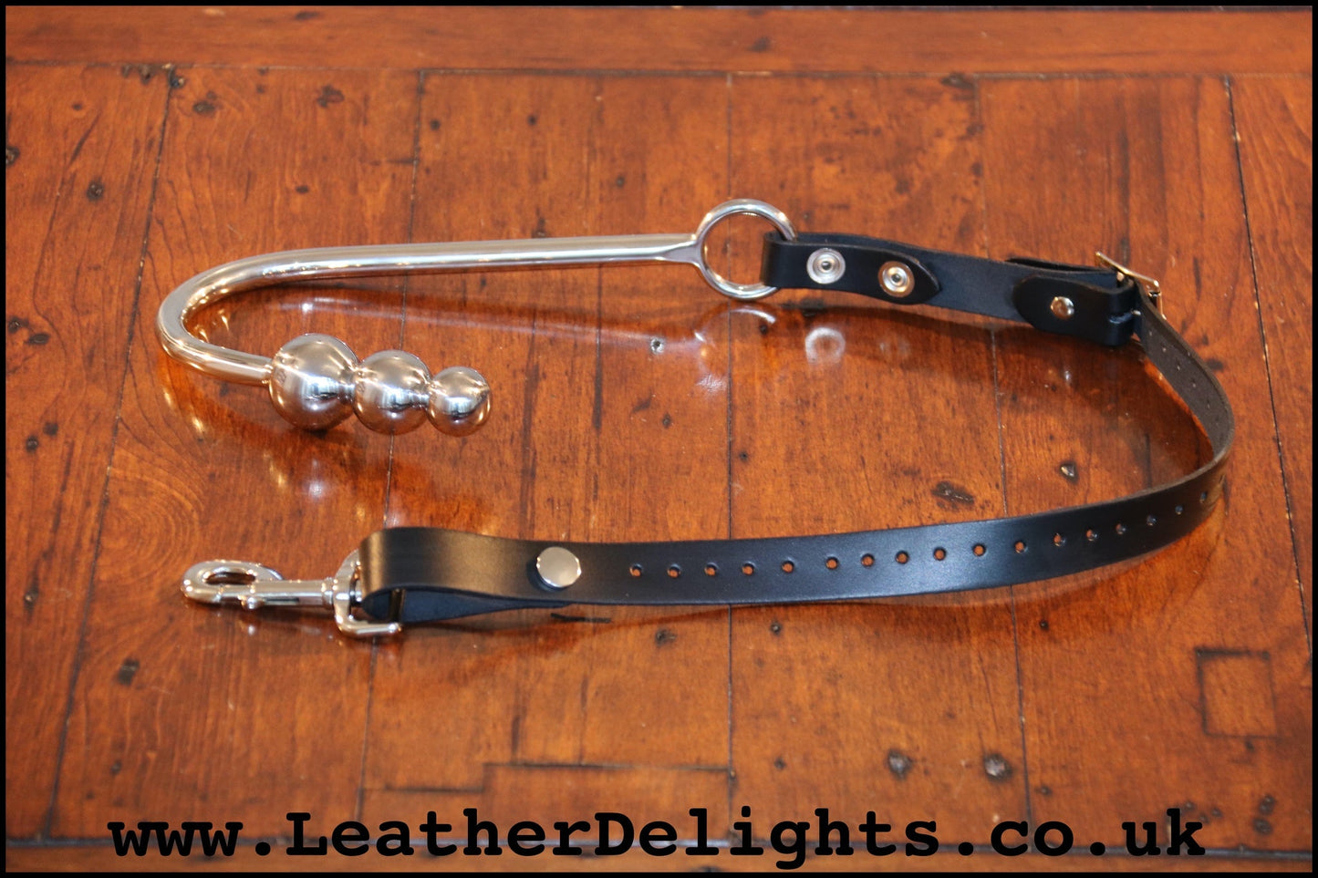 Triple Ball Anal Hook with Strap - Leather Delights